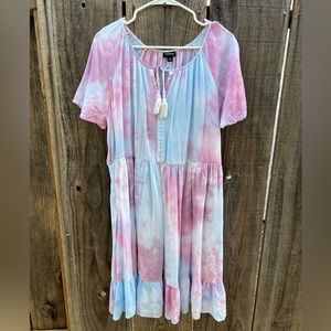 Torrid dress pastel tie-dye effect